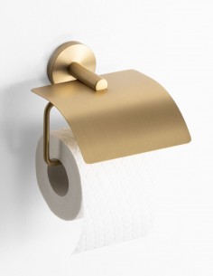 Portarrollos dorado con tapa modelo ECO de Manillons