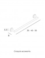 Toallero dorado barra croquis