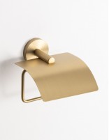 Portarrollos dorado con tapa detalle