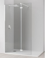 Mampara blanca fija y abatible modelo ON OFF de Bathplus