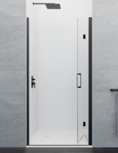 Mampara para ducha plegable Negra modelo GLASS de GME 2