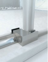 Mampara ducha angular fijos más correderas detalle inferior