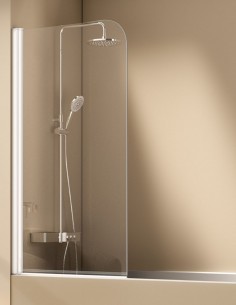 Mampara bañera blanca modelo Salónica de Kassandra