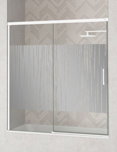 Mampara corredera para bañera modelo JAZZ Blanca 2