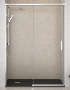 Mampara aluminio ducha modelo fijo y corredera Jazz