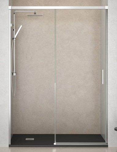 Mampara aluminio ducha modelo fijo y corredera Jazz