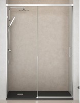 Mampara aluminio ducha modelo fijo y corredera Jazz