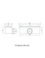 Válvula/desagüe para modelo HE ProBath croquis