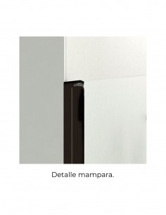 Mampara bañera negra abatible modelo OPEN BLACK de GME 2