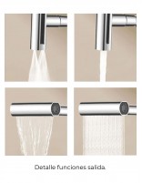 Grifo cocina cuatro funciones detalle