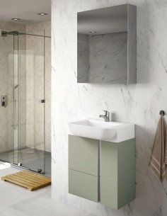 Mueble baño suspendido fondo reducido modelo VERSA de Coycama 2