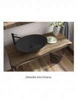 Encimera madera baño detalle