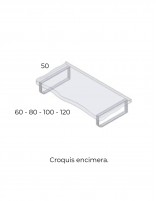 Encimera madera baño croquis