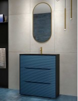 Mueble baño moderno con patas blue space