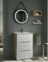 Mueble baño moderno con patas blanco
