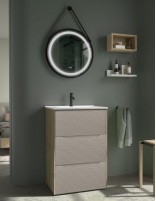 Mueble baño moderno con patas moka