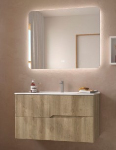 Mueble baño moderno suspendido modelo Bamboo de Coycama