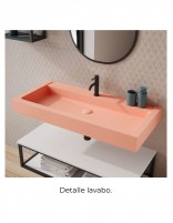 Encimera lavabo resina detalle