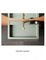 Encimera lavabo resina detalle lavabo