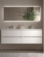 Mueble baño suspendido 160 blanco mate