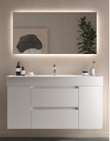Mueble baño 120 cm. 2 puertas + 2 cajones blanco mate