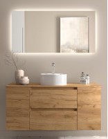 Mueble baño sobre encimera 120 cm. 2 puertas + 2 cajones modelo Bequia de Salgar