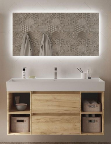 Mueble baño 120 cm. 2 cajones + 2 huecos modelo BEQUIA de Salgar