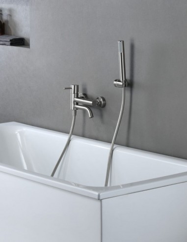 Kit grifería bañera y ducha níquel modelo Monza de Imex