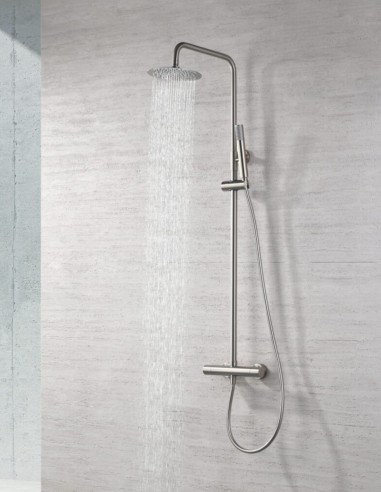 Barra de ducha termostático níquel modelo Monza de Imex