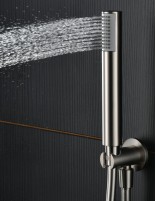 Conjunto de ducha monomando empotrado níquel teleducha