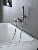 Kit grifería bañera y ducha níquel termostático modelo Monza de Imex