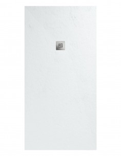 Plato de ducha Acquabella SLATE modelo con rejilla acero inoxidable 2