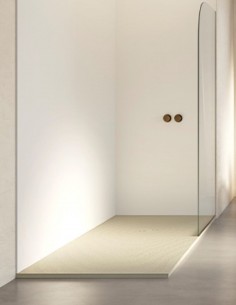 Plato de ducha Acquabella NATUR modelo con textura wave 2