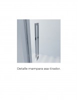 Mampara de ducha 2 fijos y 1 corredera asa