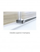 Mampara de ducha 2 fijos y 1 corredera detalle inferior