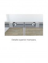 Mampara ducha sin perfil inferior detalle rodamiento doble