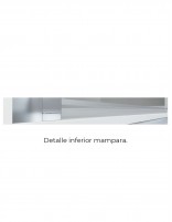 Mampara abatible con antical Karima - detalle inferior