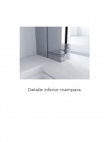 Mampara ducha fijo + abatible modelo KARIMA de Seviban - perfil a pared