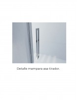 Mampara lateral fijo + abatible detalle asa