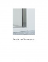 Mampara lateral fijo + abatible detalle perfil