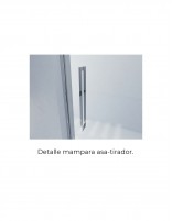 Mampara bañera abatible - 1 hoja detalle asa
