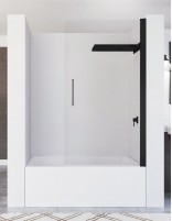 Mampara negra puerta abatible - 1 hoja ZULEMA de Seviban