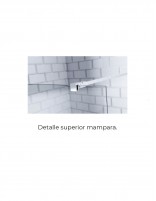 Mampara 2 hojas - cristal fijo brazo sujeción