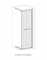 Mampara de ducha orientable croquis