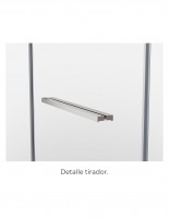 Mampara de ducha orientable tirador