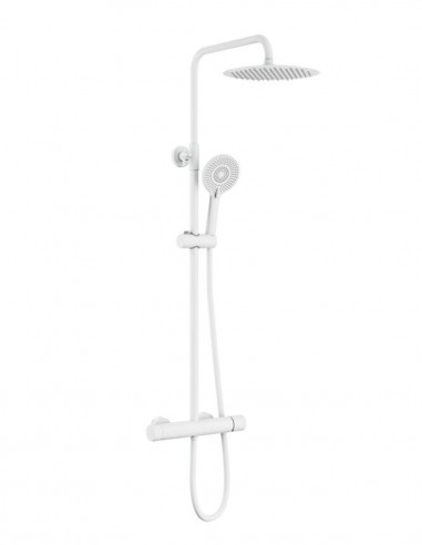 Columna de ducha vista blanco