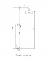 Columna de ducha vista croquis