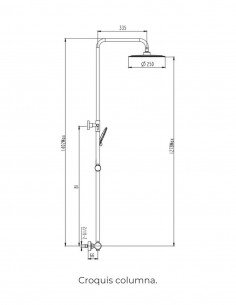 Columna de ducha vista titanio modelo HELIOS de GME 2