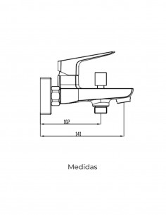 Grifería acabado oro para bañera modelo Marriot de GME 2