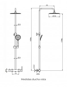 Columna de ducha vista - Iony de GME 2